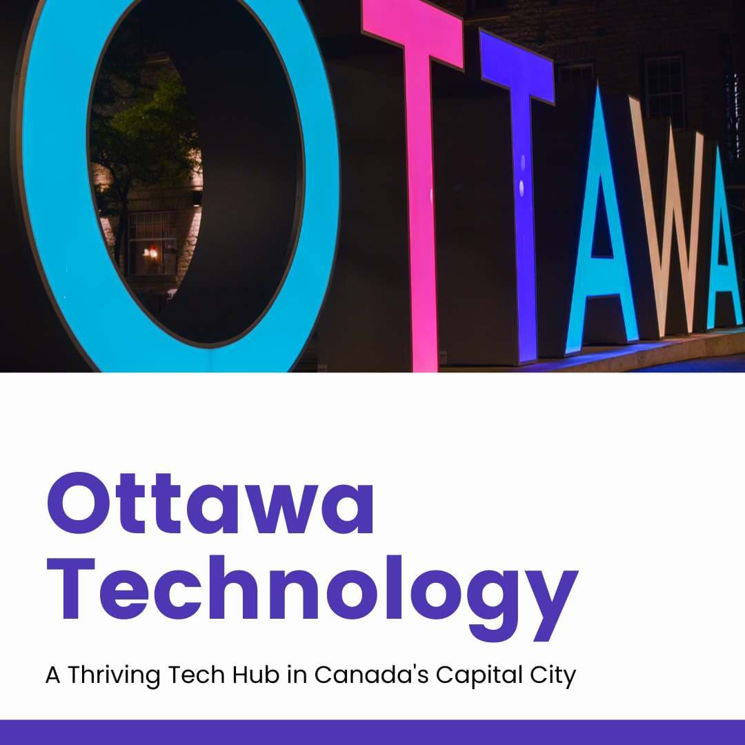 Sign in Ottawa lit up at night